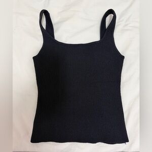 Elegant Black Ribbed Camisole
